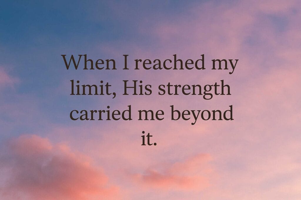 Grace Held Me Strong